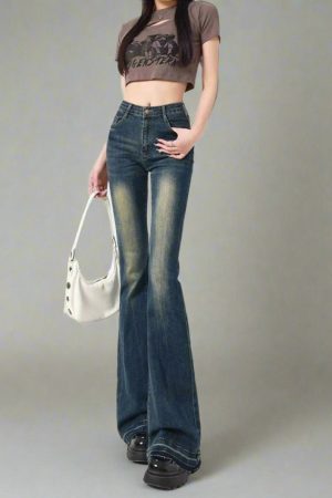 New Style Trends - Y2k Retro Embroidered Flare Jeans - Outfit Ideas