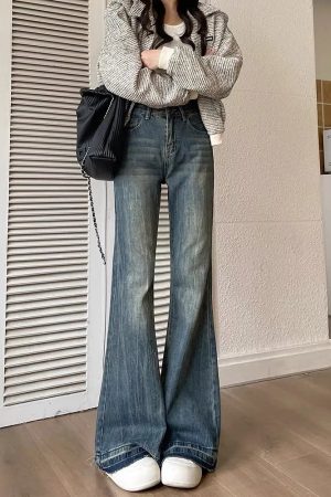 New Style Trends - Y2k Retro Flare Denim Jeans - Outfit Ideas