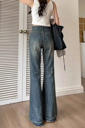 New Style Trends - Y2k Retro Flare Denim Jeans - Outfit Ideas
