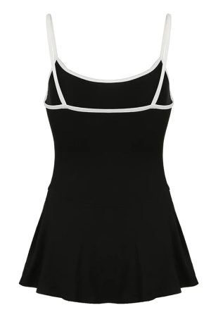 New Style Trends - Y2k Retro Racerbabe Varsity Mini Dress - Outfit Ideas