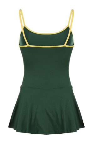 New Style Trends - Y2k Retro Racerbabe Varsity Mini Dress - Outfit Ideas