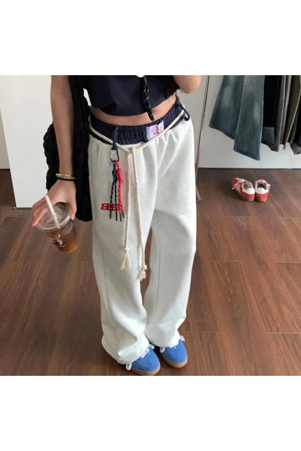 New Style Trends - Y2k Rope-Tie Relaxed Sweatpants - Outfit Ideas