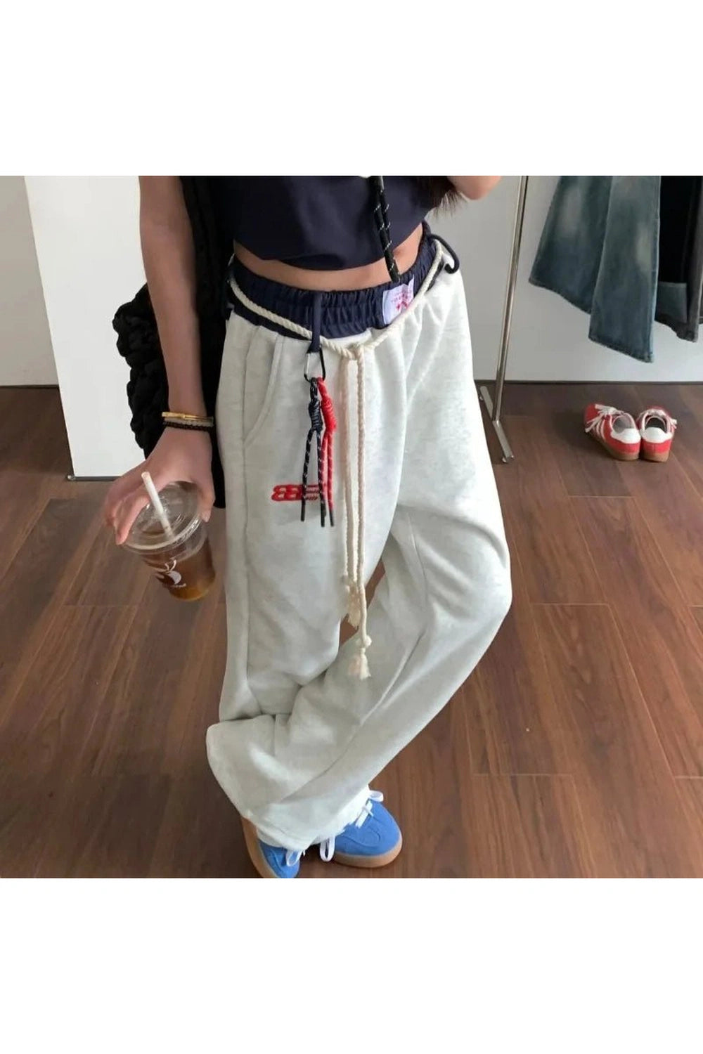 New Style Trends - Y2k Rope-Tie Relaxed Sweatpants - Outfit Ideas