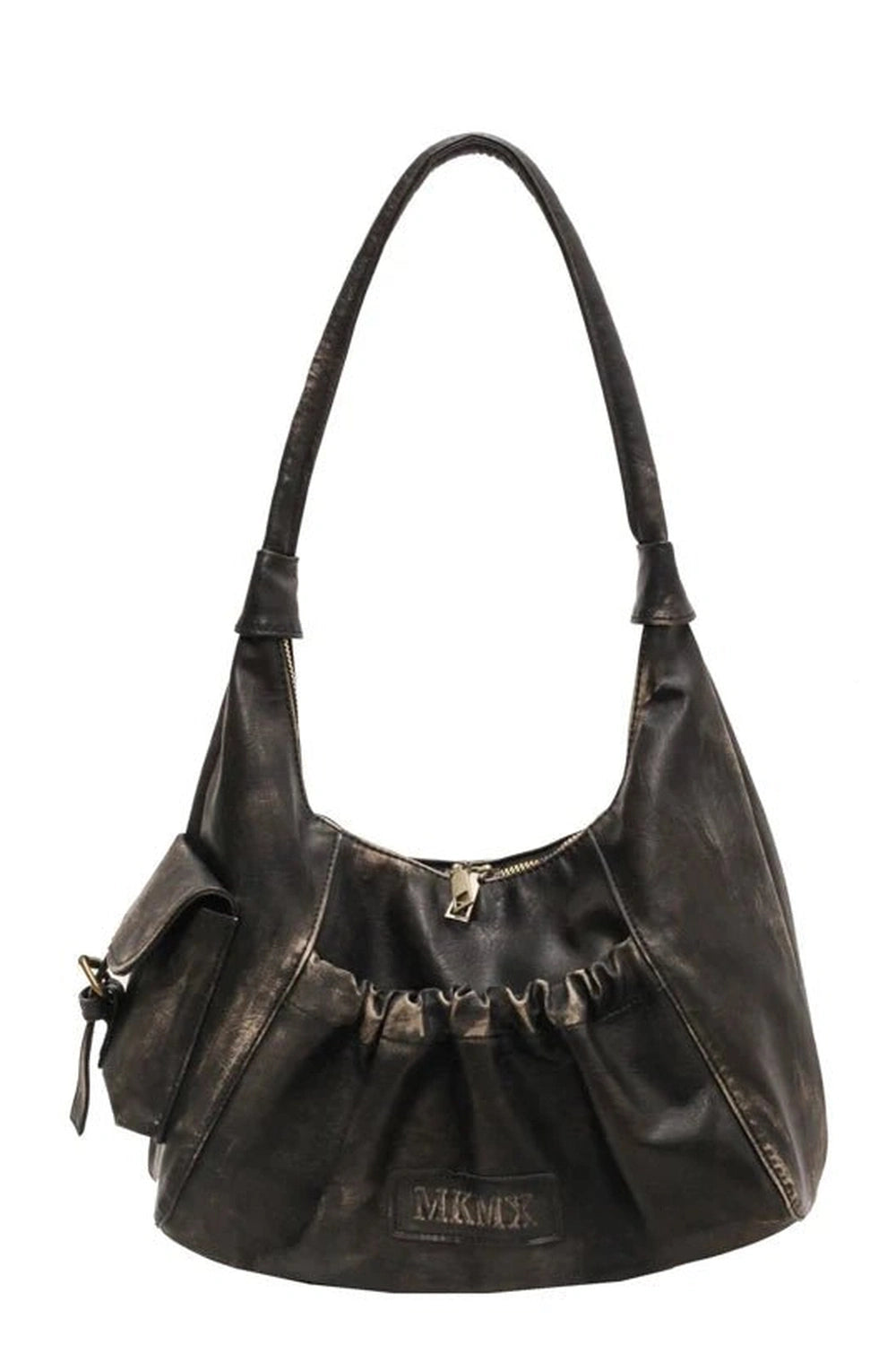 New Style Trends - Y2k Rustic Ruched Shoulder Bag - Outfit Ideas