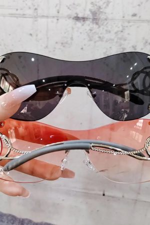 New Style Trends - Y2k Serpent Luxe Shield Sunglasses - Outfit Ideas