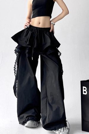 New Style Trends - Y2k Shadow Ballet Layered Pants - Outfit Ideas