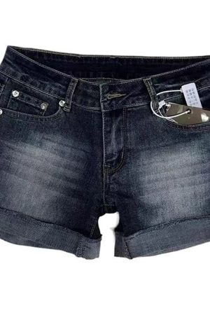 New Style Trends - Y2k Shadow Fade Roll-Up Shorts - Outfit Ideas