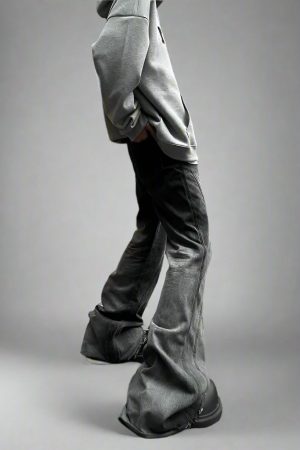 New Style Trends - Y2k Shadow Flare Panel Jeans - Outfit Ideas