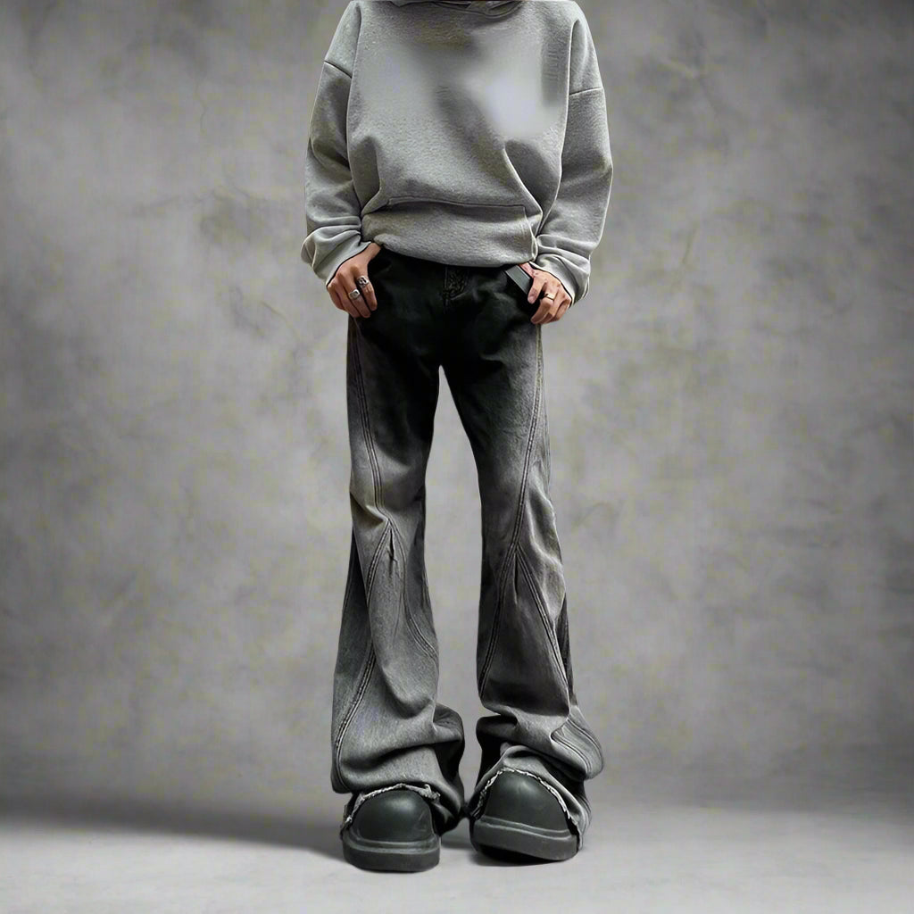 New Style Trends - Y2k Shadow Flare Panel Jeans - Outfit Ideas