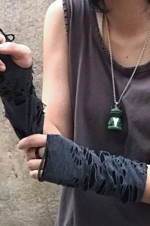 New Style Trends - Y2k Shredded Chaos Leg & Arm Warmers - Outfit Ideas