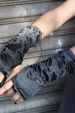 New Style Trends - Y2k Shredded Chaos Leg & Arm Warmers - Outfit Ideas
