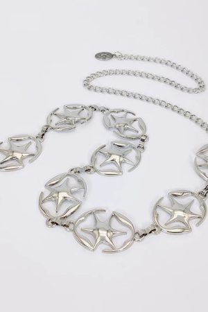 New Style Trends - Y2k Star-Embellished Chain Belt - Outfit Ideas