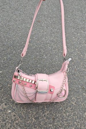 New Style Trends - Y2K Star Studded Shoulder Bag - Outfit Ideas