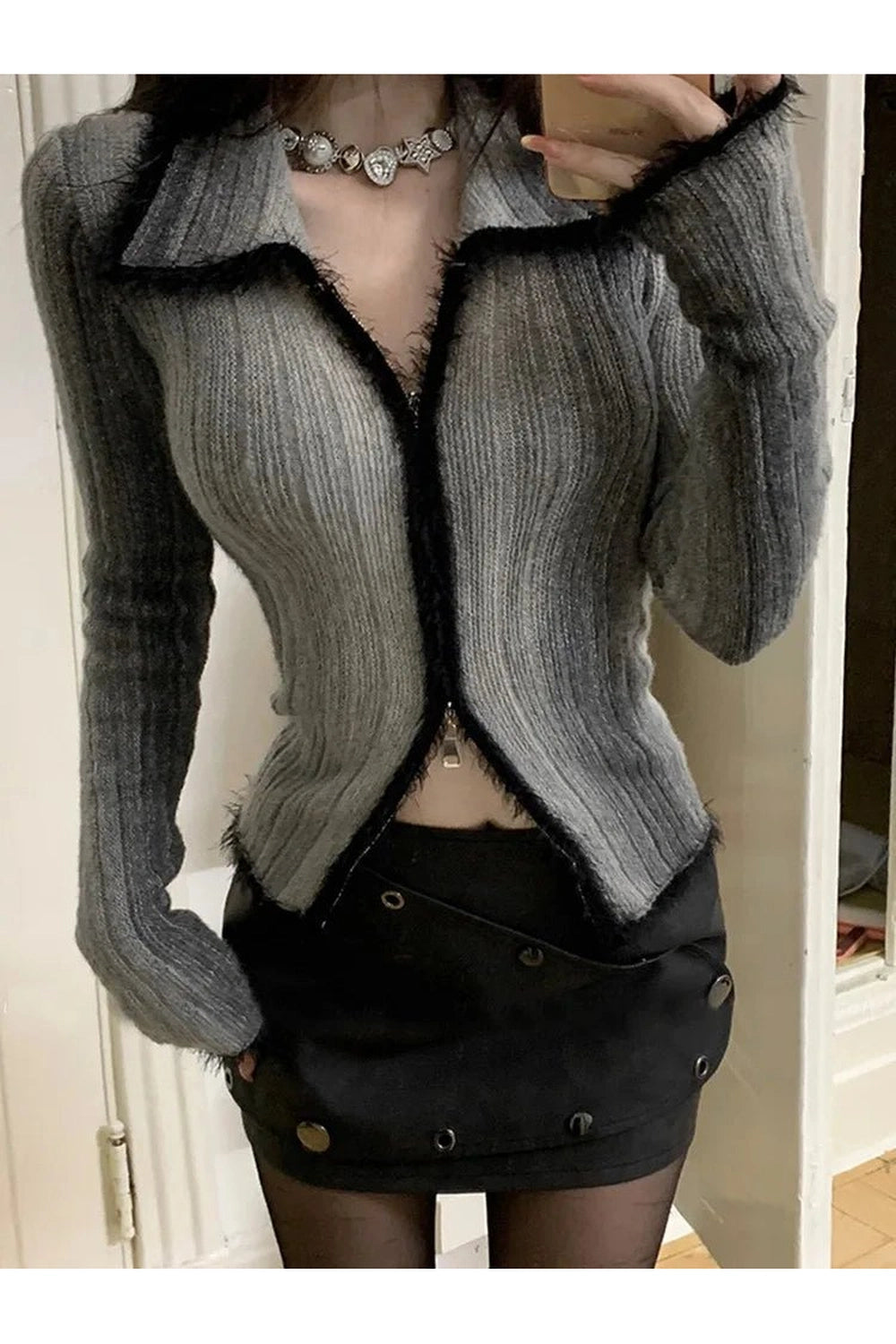 New Style Trends - Y2k Tie Dye Knit Cardigan - Outfit Ideas