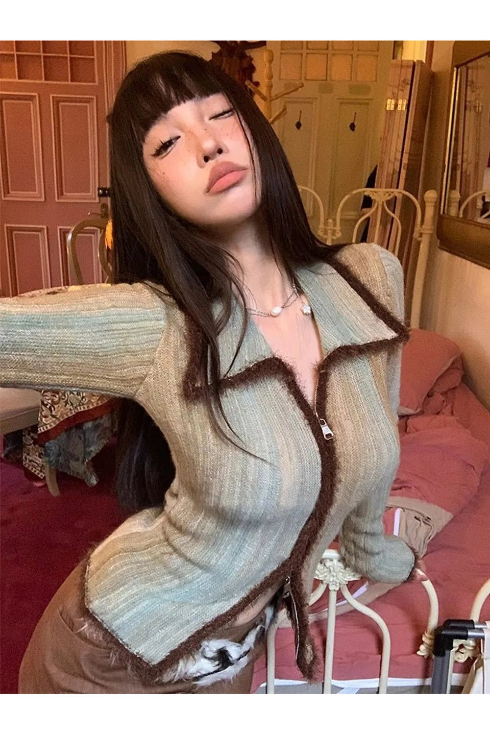 New Style Trends - Y2k Tie Dye Knit Cardigan - Outfit Ideas