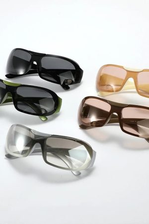 New Style Trends - Y2k Turbo Vision Futuristic Sunglasses - Outfit Ideas