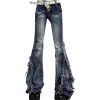 New Style Trends - Y2k Urban Cascade Denim Pant - Outfit Ideas