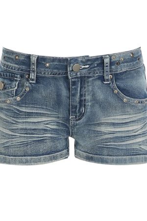 New Style Trends - Y2k Wave Wash Cuffed Shorts - Outfit Ideas