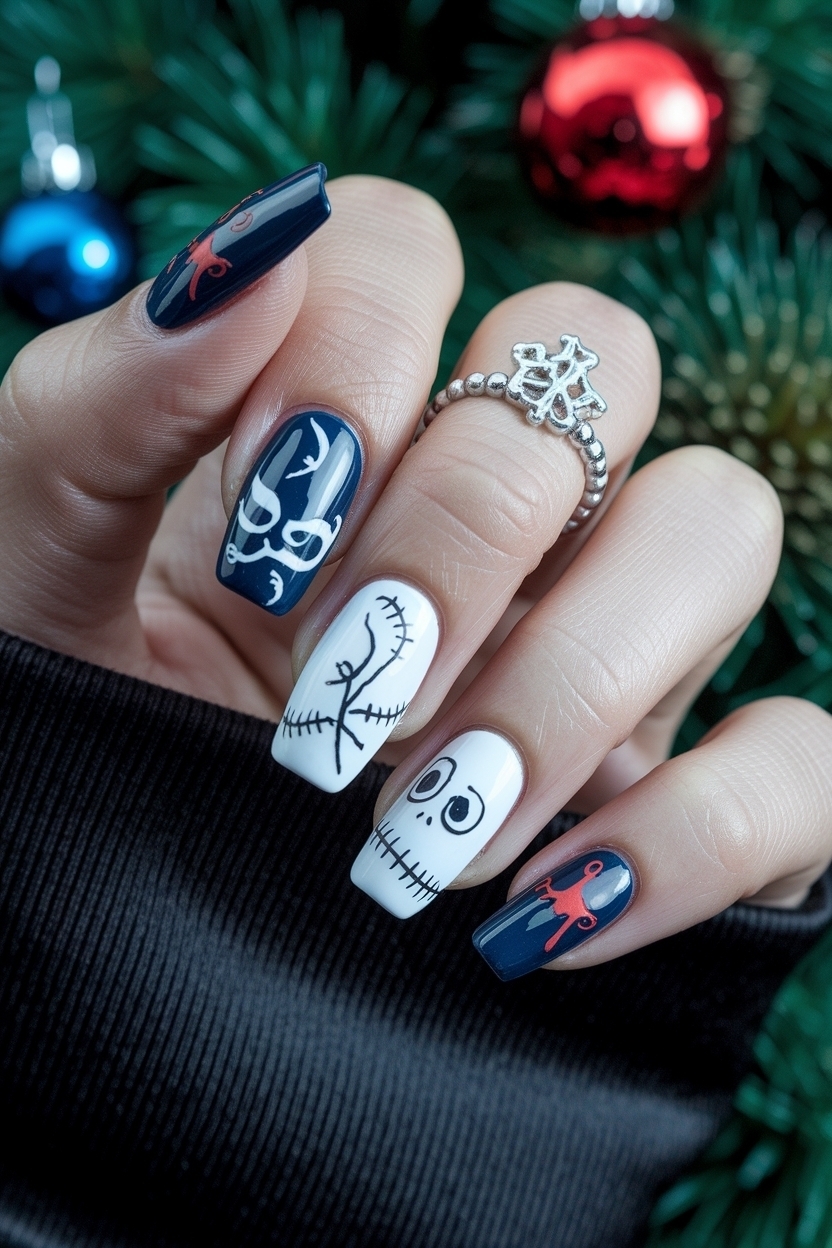 Nightmare Before Christmas Nails Designs for Fans of the Film outfit idea