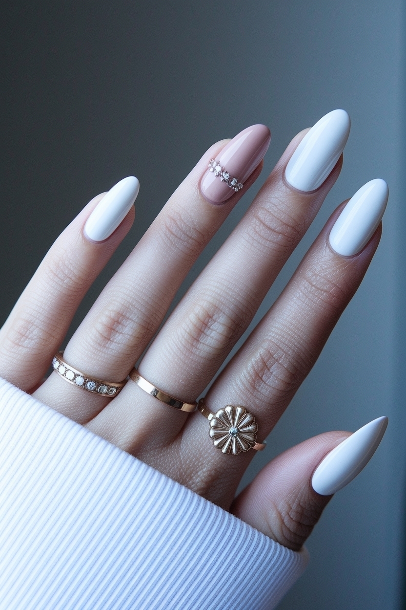 Nude and White Nail Designs to Try This Season outfit idea