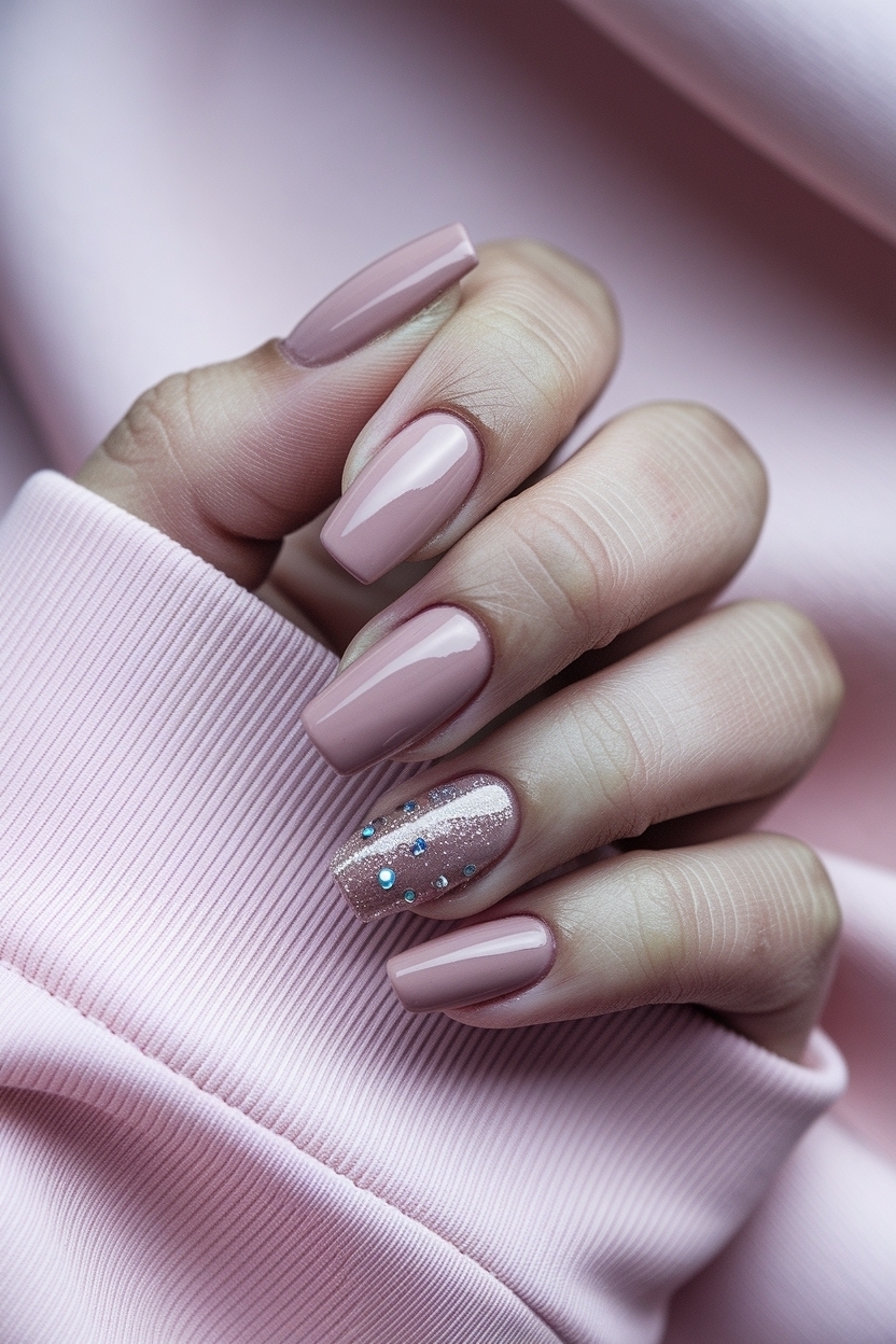 Nude Pink Nails with Design: Elegant and Timeless Trends outfit idea