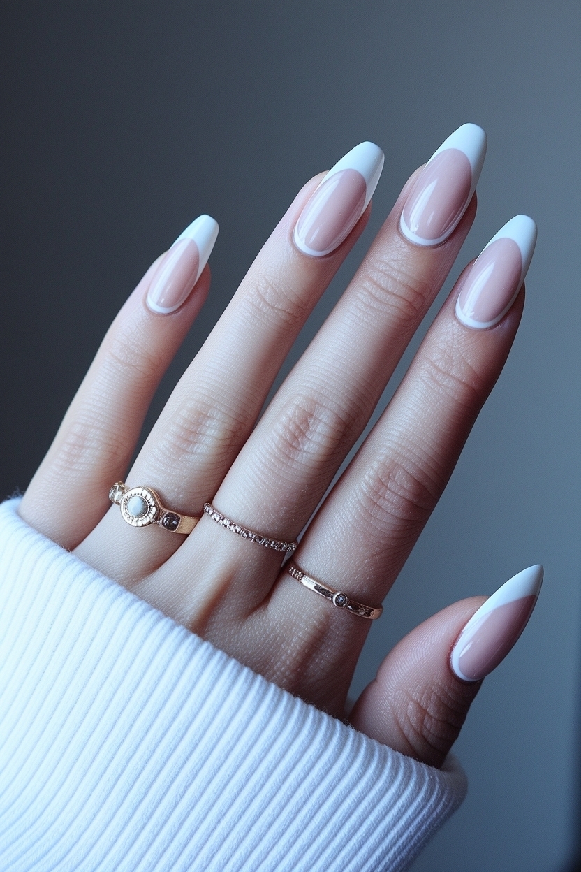 Pearl White French Tip Nails: A Touch of Luxury outfit idea