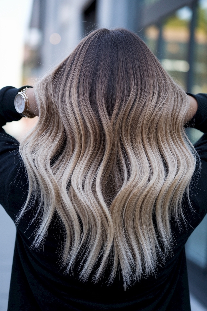 Peek a Boo Blonde on Dark Hair for a Unique Style outfit idea