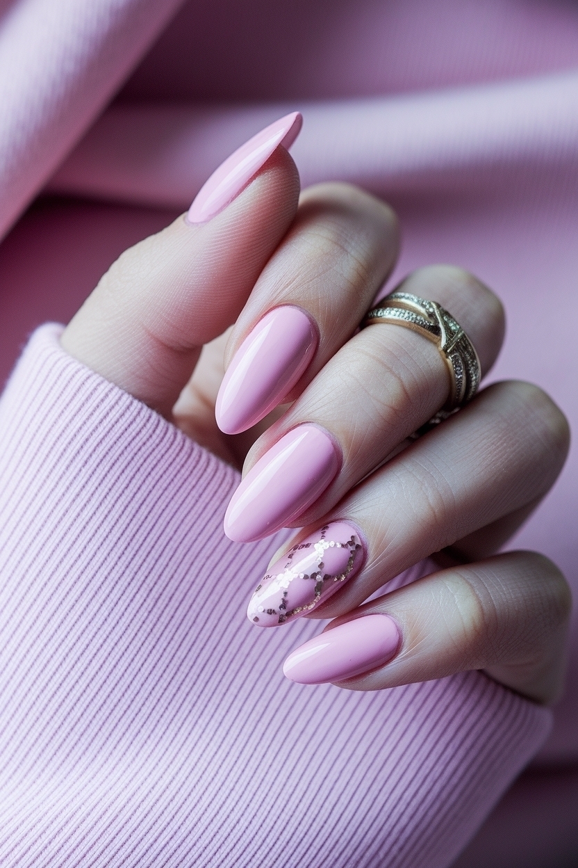 Chic Pink Nail Designs Almond Shape for a Fresh Look outfit idea