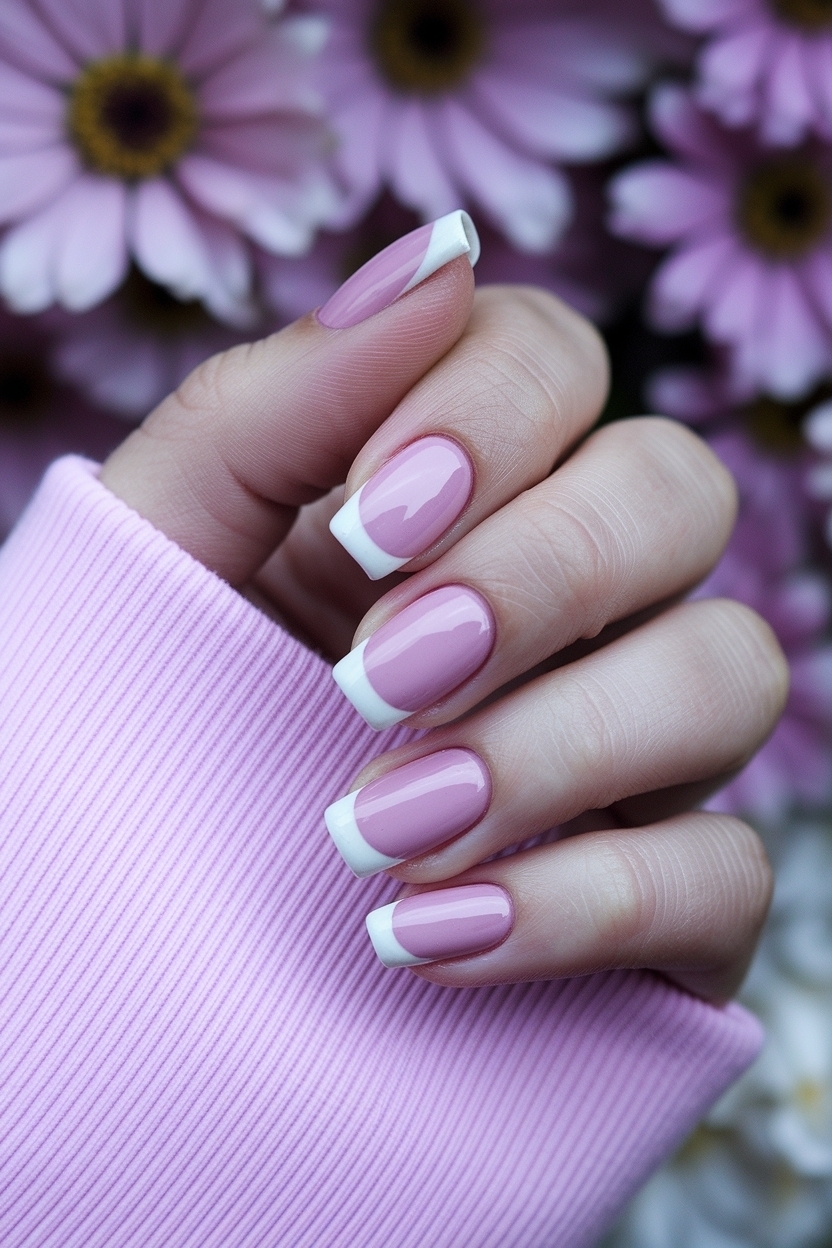 Elegant Pink Nails with French Tip for Any Occasion outfit idea