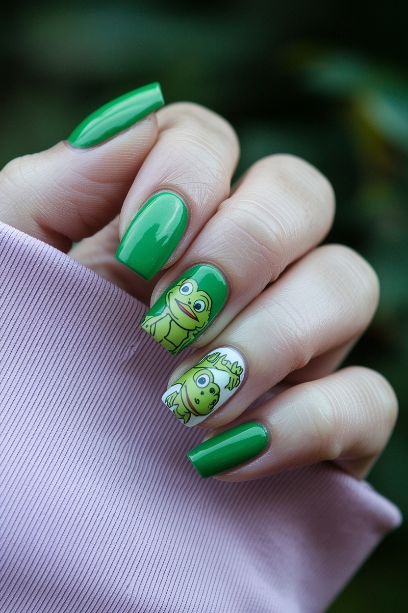 Princess and the Frog Nails: Whimsical Designs to Explore outfit idea