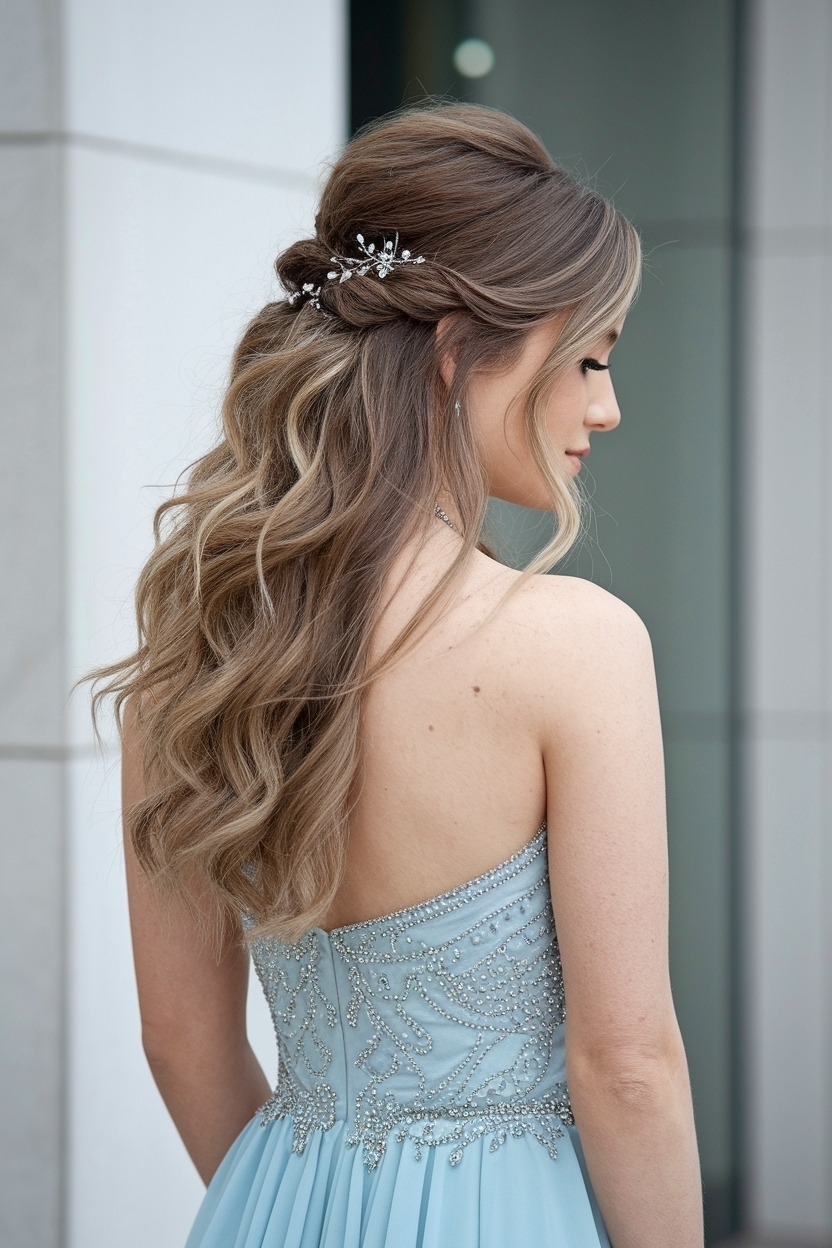 Prom Hairstyles for Long Hair Half Up El: Stunning Ideas outfit idea