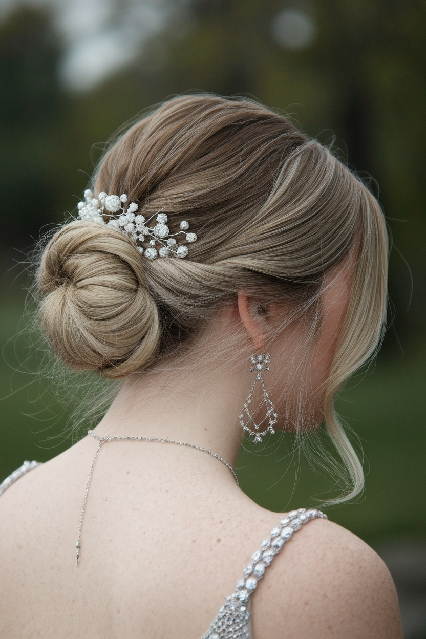 Prom Hairstyles Half Up Half Down Bun for Effortless Style outfit idea