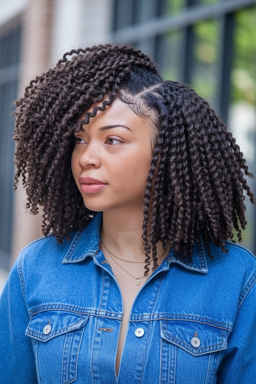 Protective Styles for Medium Length Natural Hair: Tips outfit idea