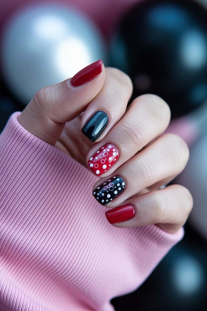 Red and Black Birthday Nails: Celebrate in Style outfit idea