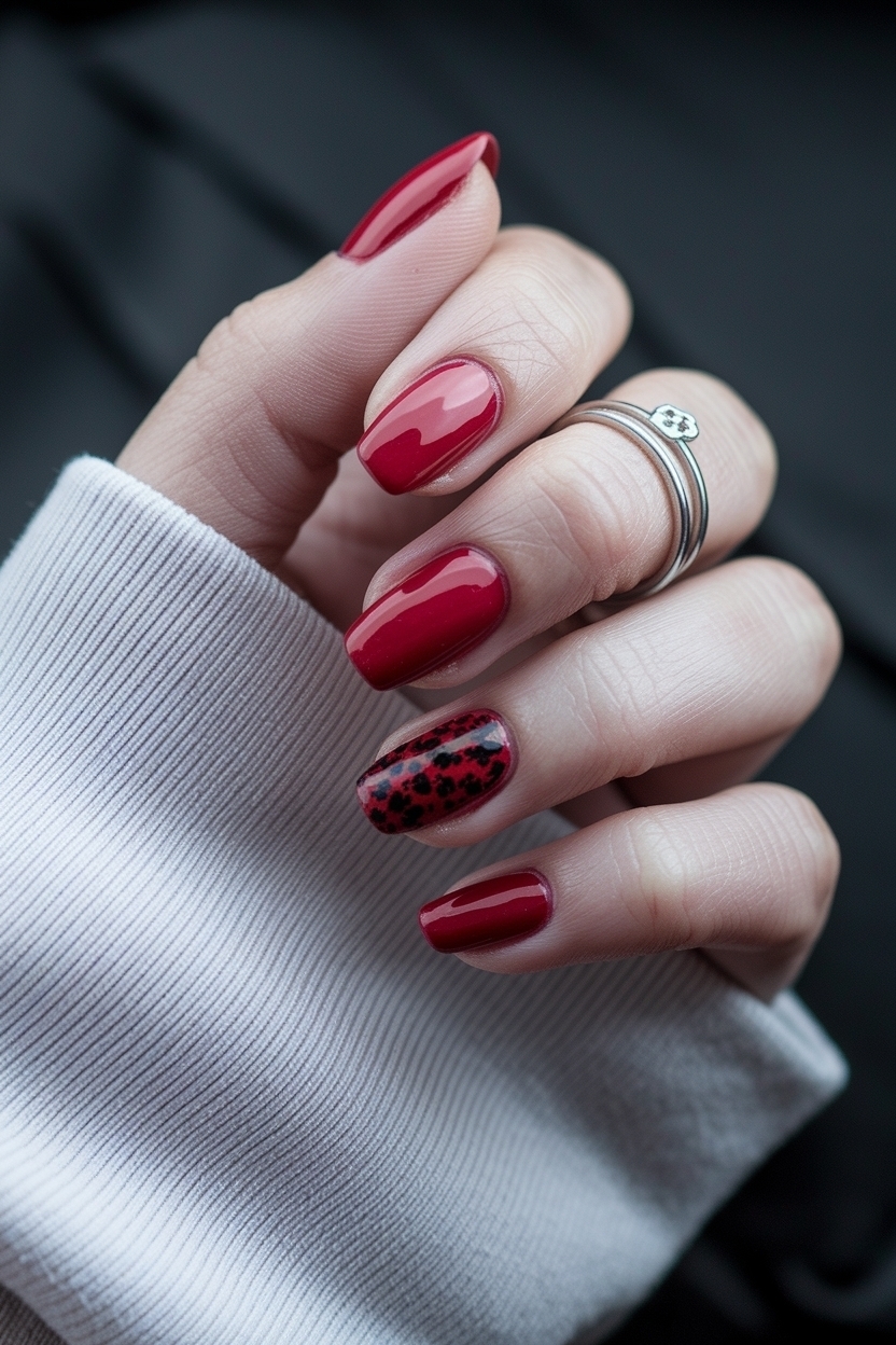 Creative Red and Black Nail Designs for Every Style outfit idea