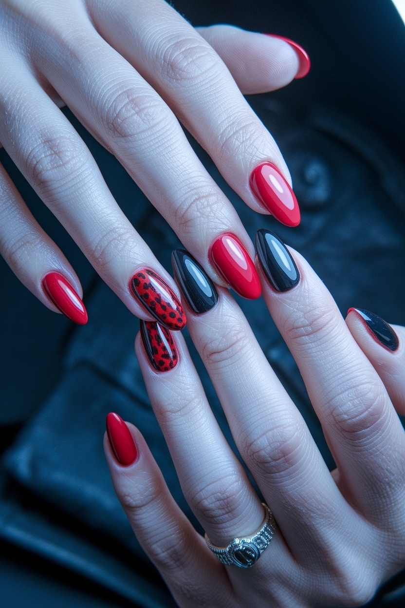 Red and Black Nails Short: Trendy Styles to Try outfit idea