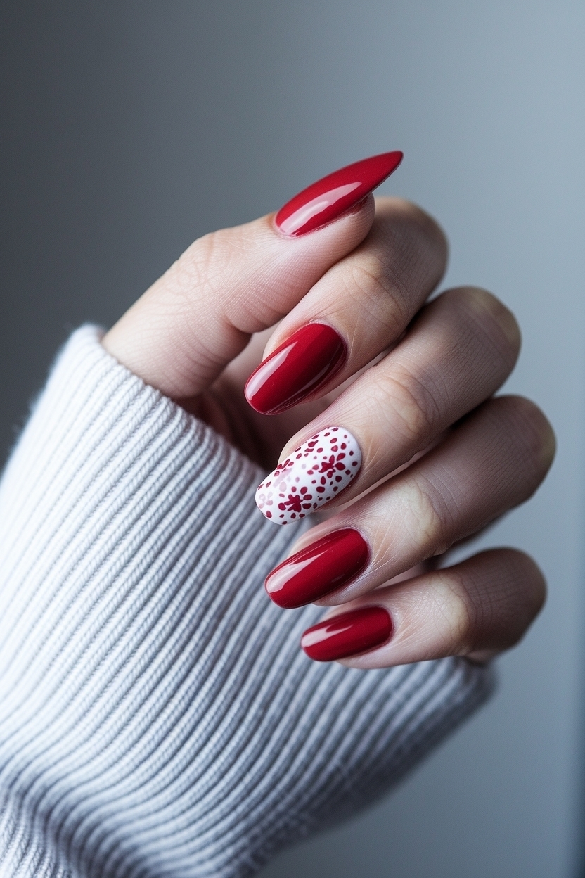 Bold Red and White Nail Designs for a Striking Statement outfit idea