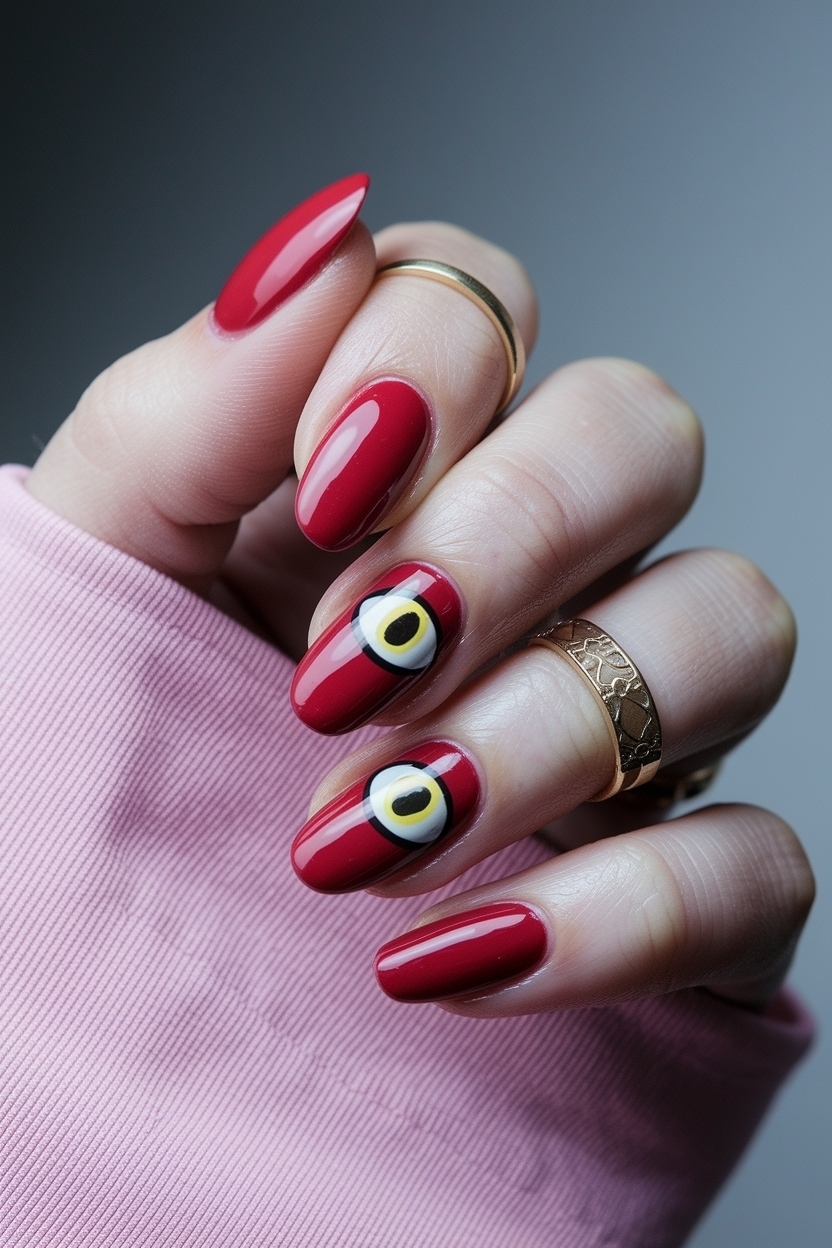 Red Cat Eye Nails Design: Bold and Beautiful Variations outfit idea