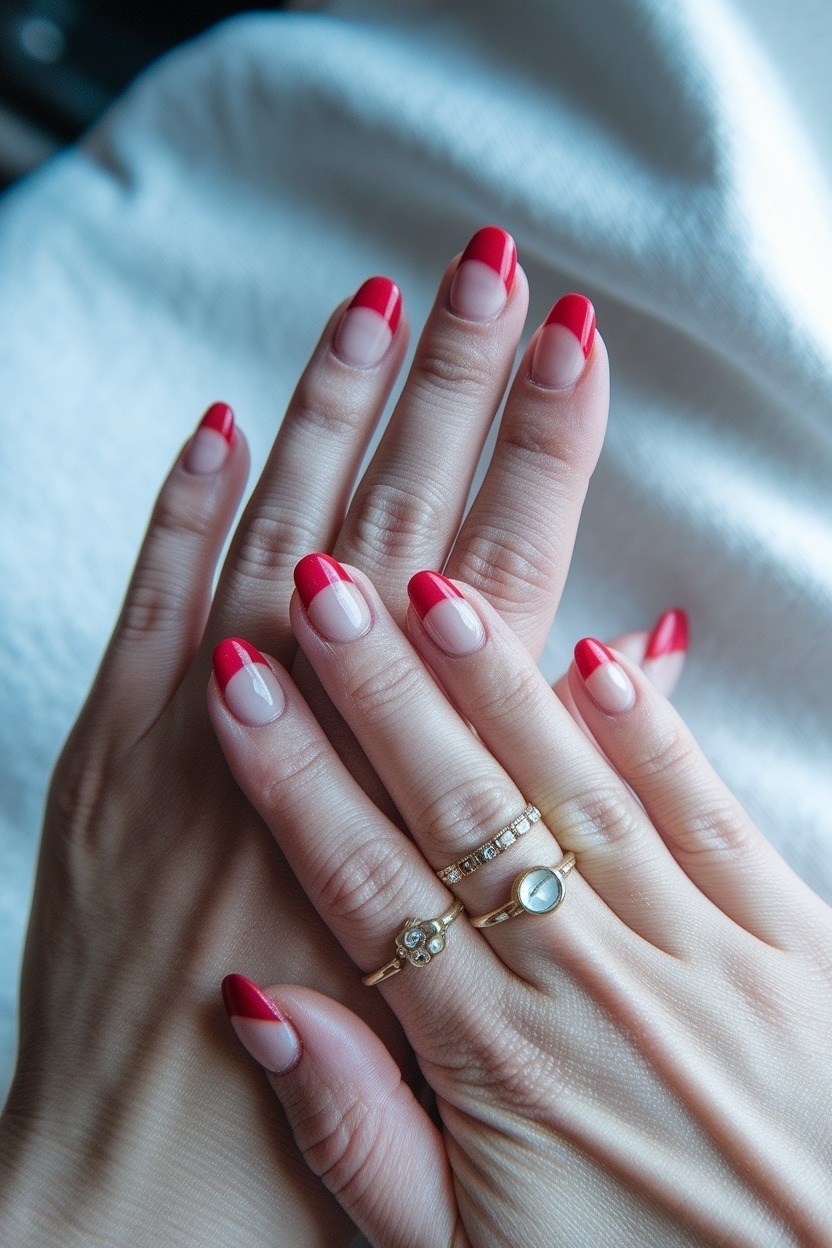 Red French Tip Nails Toes: Summer Ready & Stylish outfit idea