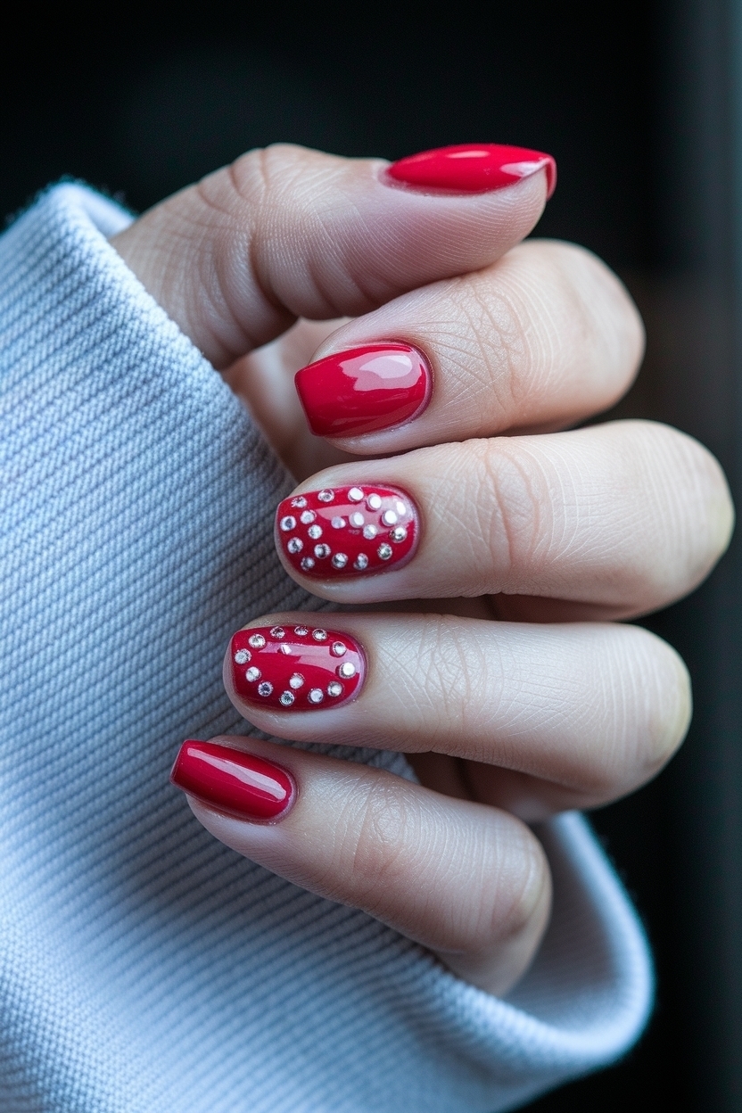Stylish Red Nails with Design Ideas for You outfit idea