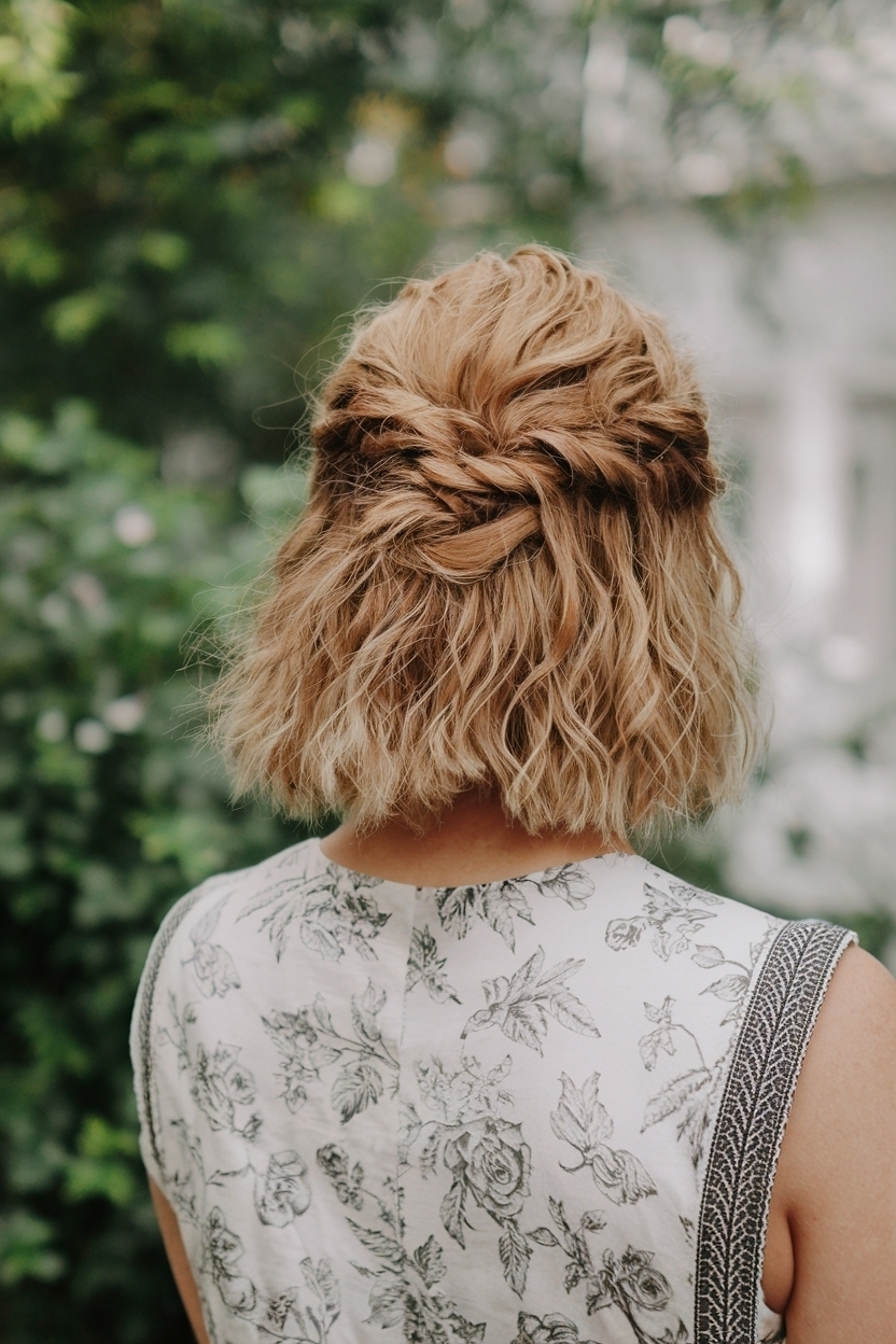 Short Curly Hair Half Up Half Down: Effortless Looks outfit idea