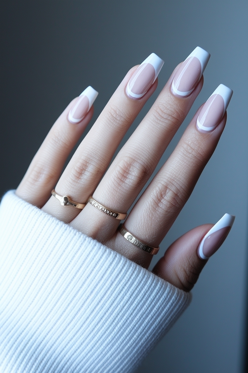 Short French Tip Acrylic Nails: Durable and Chic Alternatives outfit idea