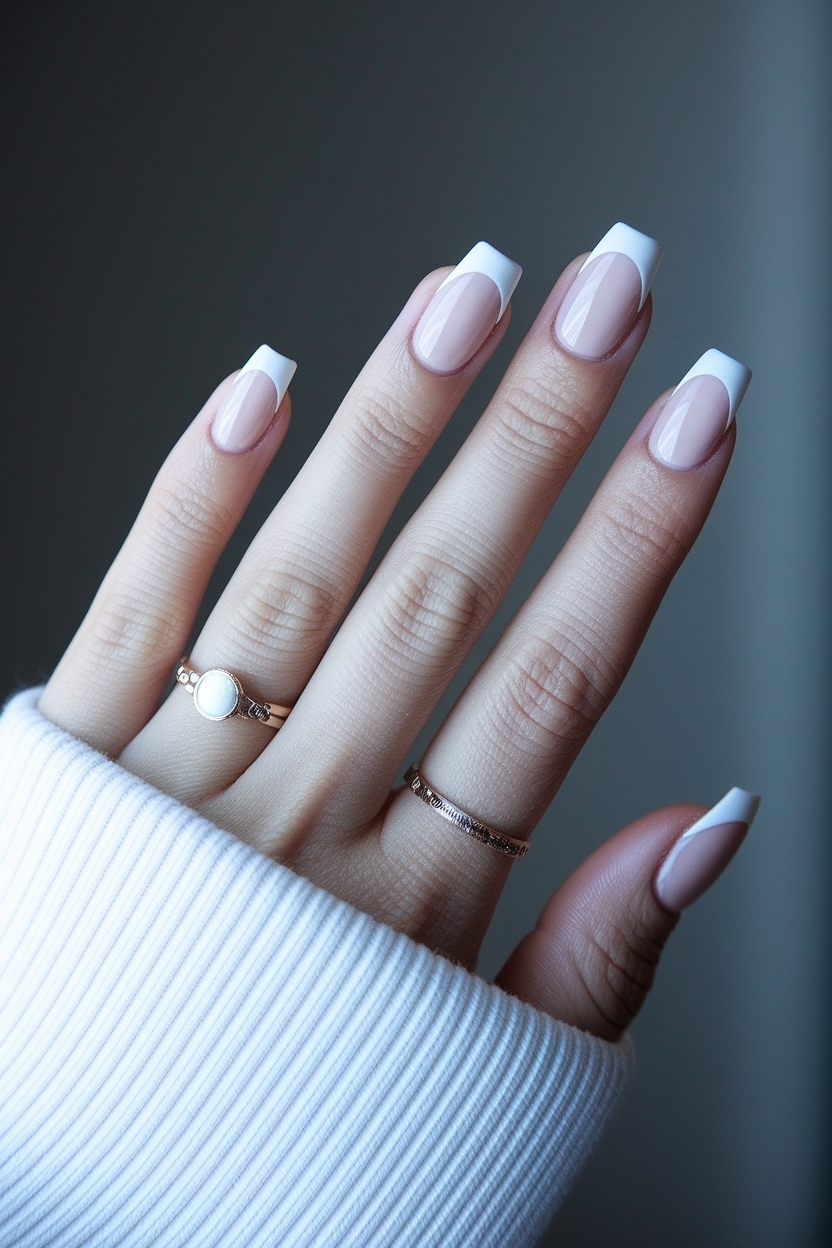 Short French Tip Nails with Design: Simple Yet Stunning outfit idea