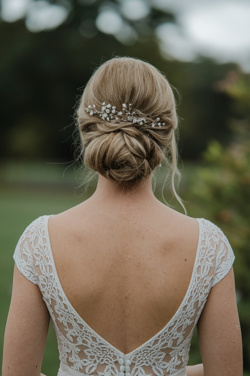 Short Hair Half Up Half Down Wedding Styles to Try outfit idea