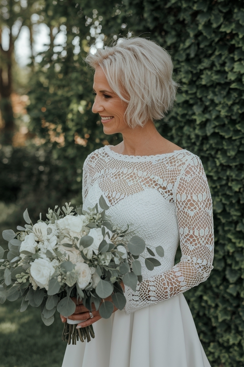 Short Hair Mother of the Bride Styles for 2023 outfit idea