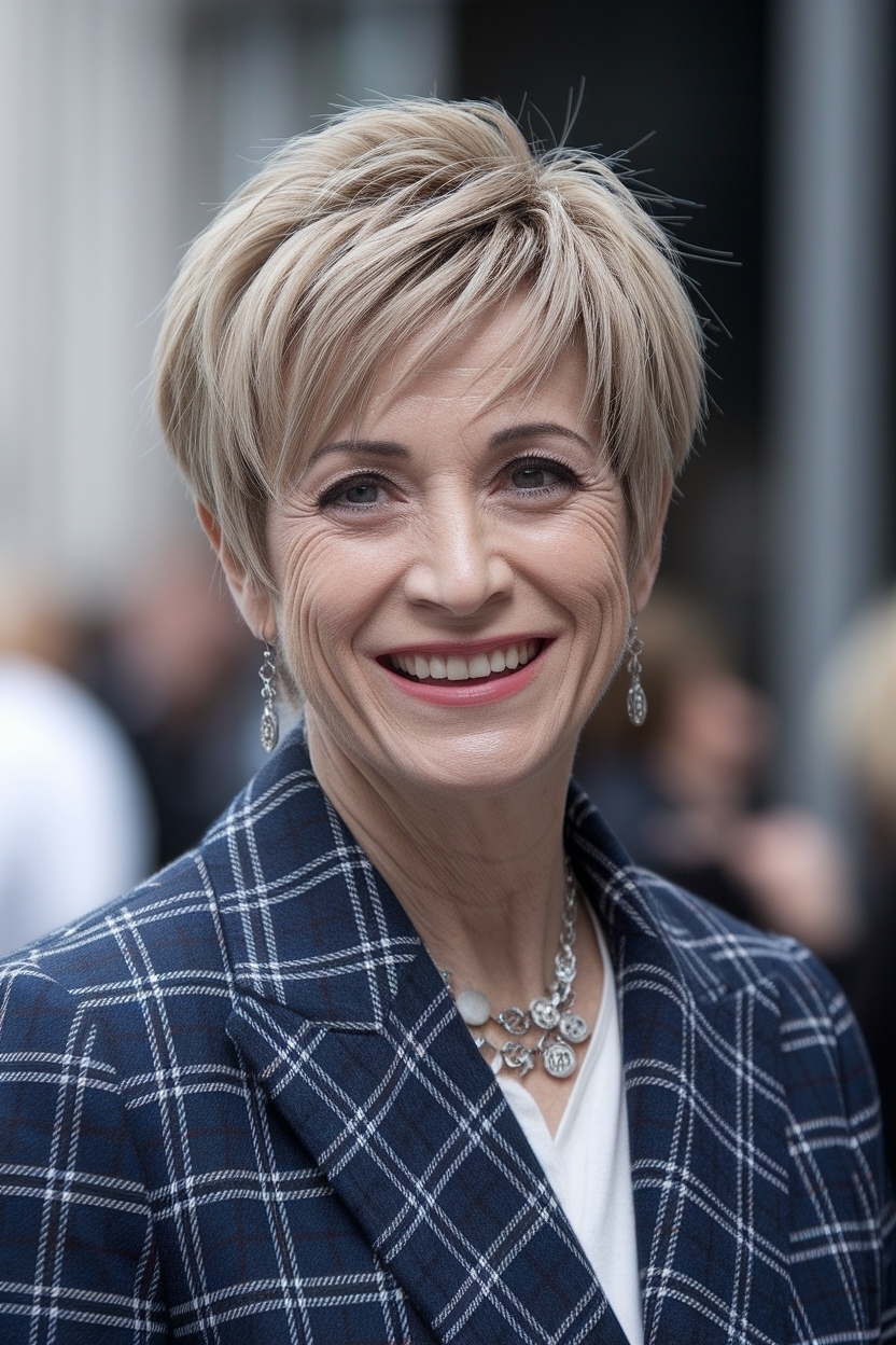 Short Hair Styles for Women Over 40 Age-Appropriate Looks outfit idea