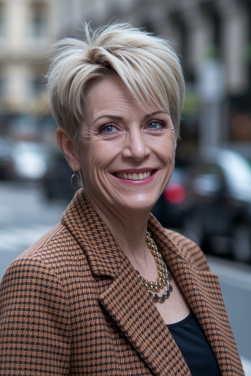 Short Hair Styles Over 40 for Women Timeless Choices outfit idea