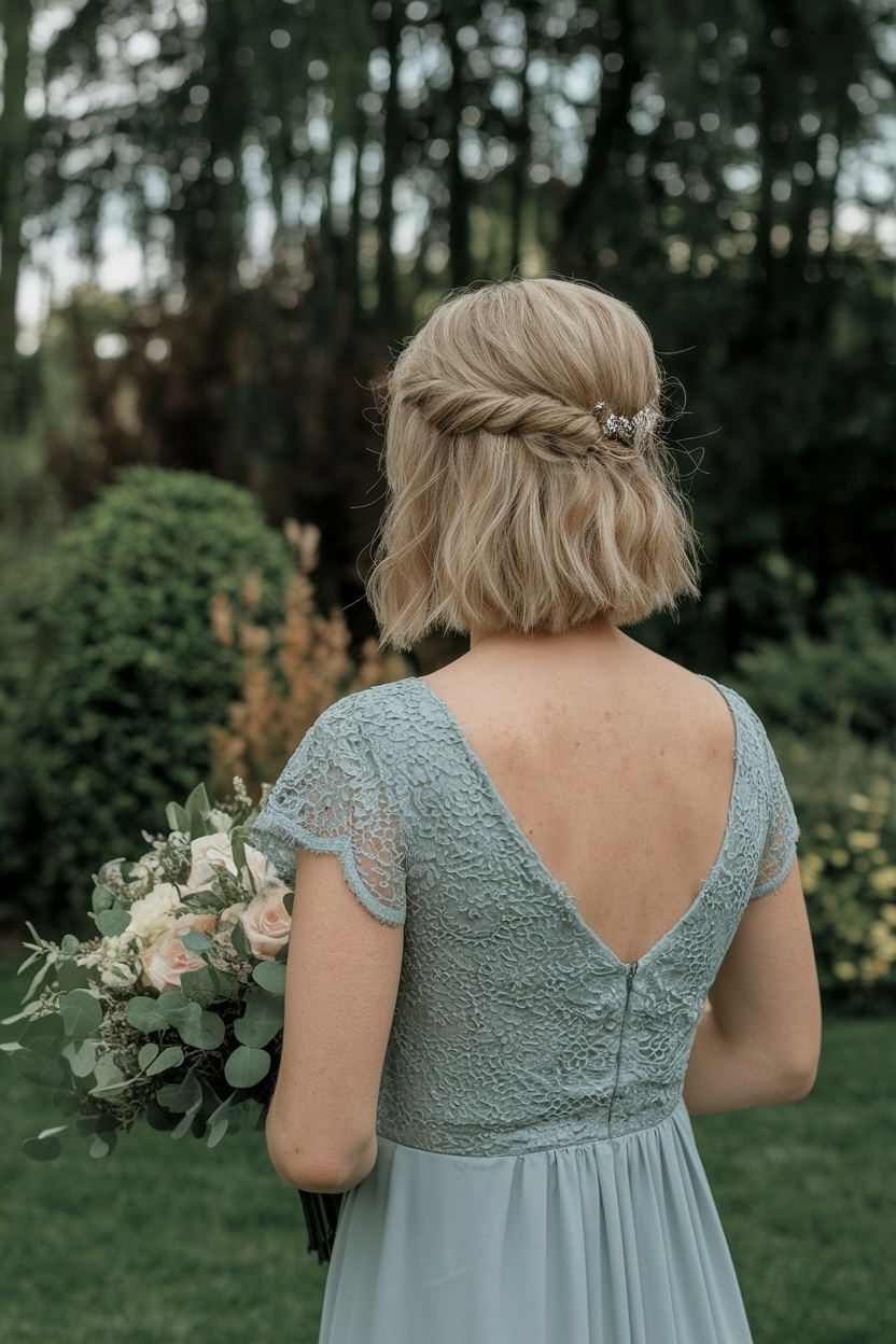 Short Hair Wedding Styles Bridesmaid Shoulder Length Options outfit idea