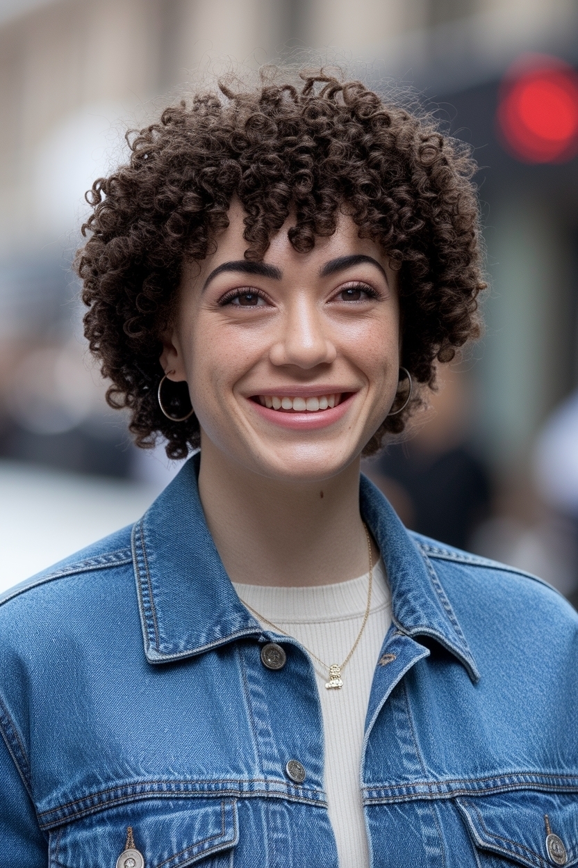 Short Hairstyles for Thick Hair Curly Black Natural Curls outfit idea