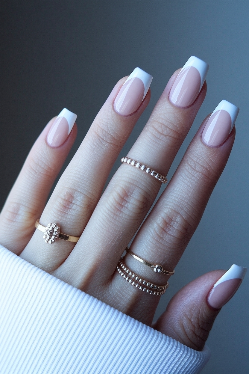 Create Simple French Tip Nails with Design Easily outfit idea
